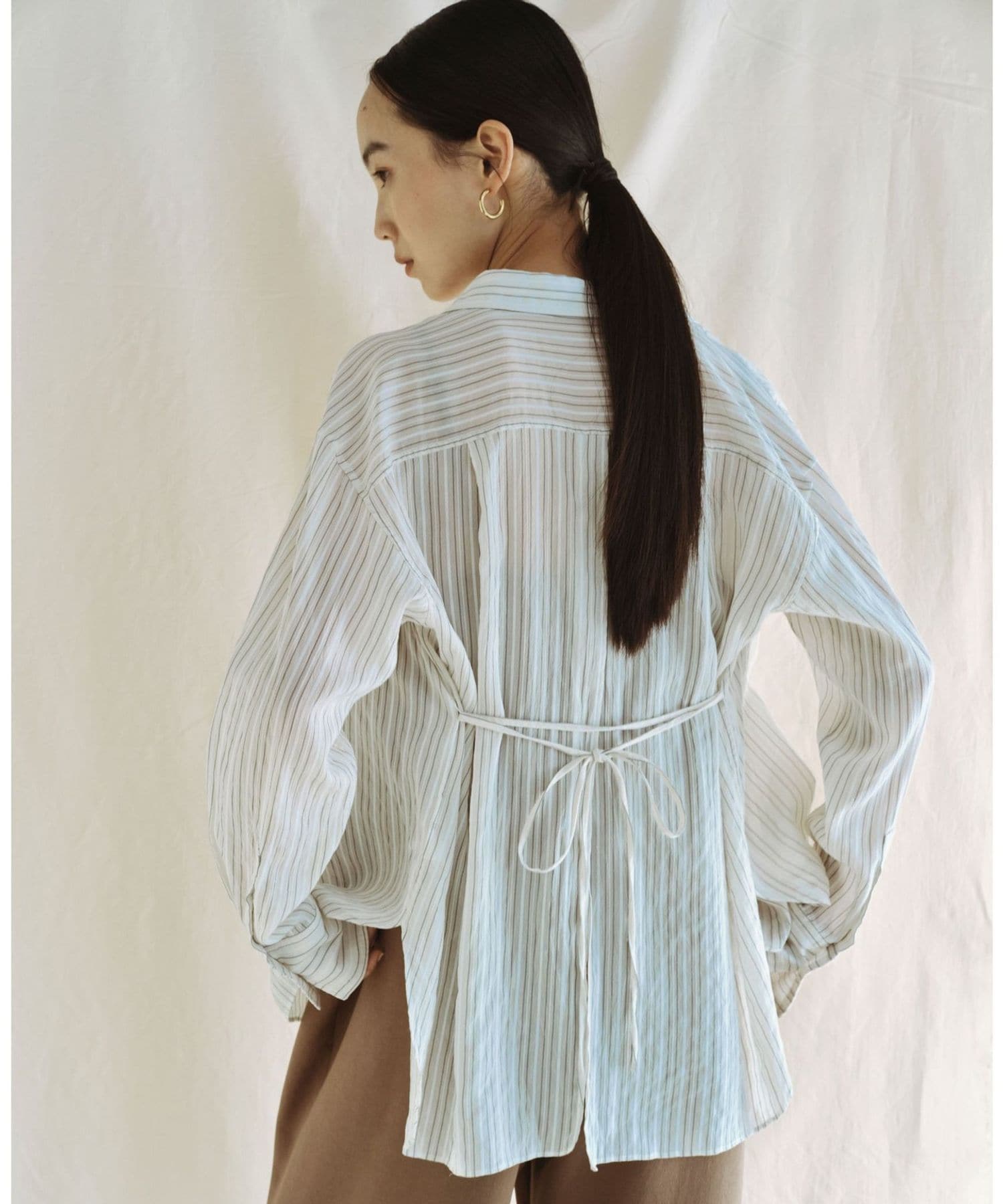 SEASONAL COLLECTION＞ストライプ シアー シャツ