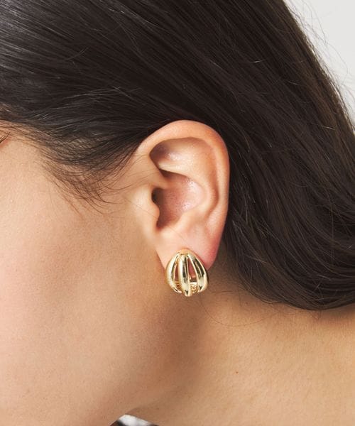 green label relaxing/3ライン ハーフボール イヤリング/イヤリング