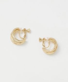 green label relaxing/ラインミックス フープイヤリング/イヤリング