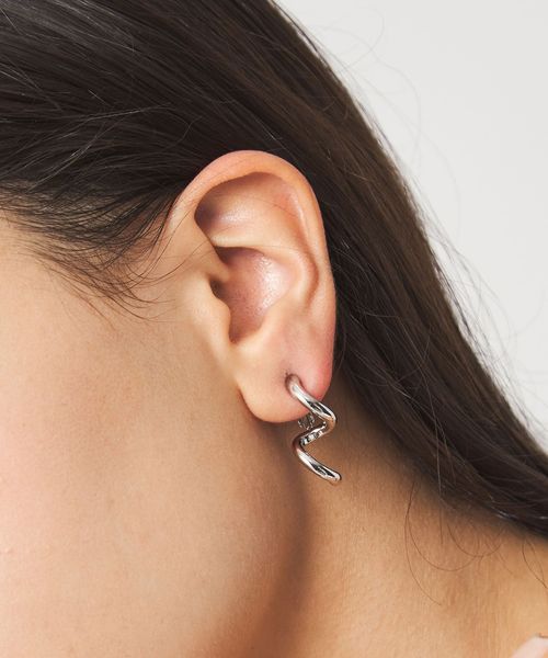 green label relaxing/カーリーライン イヤリング/イヤリング