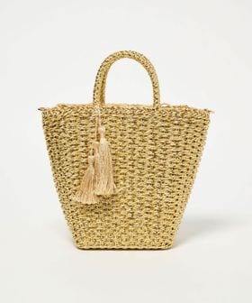 green label relaxing/2WAY メタリック ペーパーカゴバッグ/かごバッグ