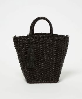 green label relaxing/2WAY メタリック ペーパーカゴバッグ/かごバッグ