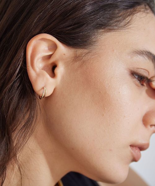 green label relaxing/【WEB限定】ダブルライン フープピアス/ピアス（両耳用）