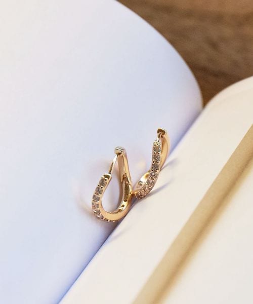 green label relaxing/【WEB限定】パヴェ フープピアス/ピアス（両耳用）