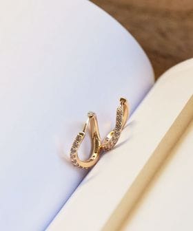 green label relaxing/【WEB限定】パヴェ フープピアス/ピアス（両耳用）