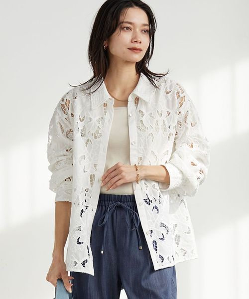 green label relaxing/レース シャツ/シャツ / ブラウス