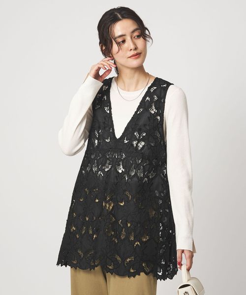 green label relaxing/レース ノースリーブ ブラウス/シャツ / ブラウス