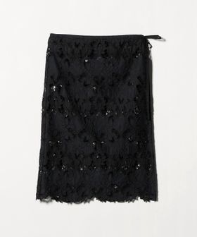 green label relaxing/レース レイヤード スカート/ひざ丈