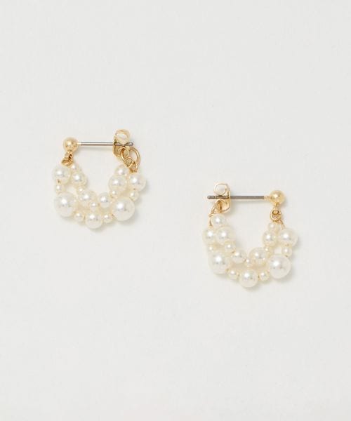 green label relaxing/ミニフェイクパール ピアス/ピアス（両耳用）