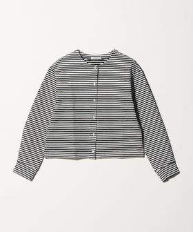 green label relaxing/リップルボーダー カーディガン/カーディガン / ボレロ