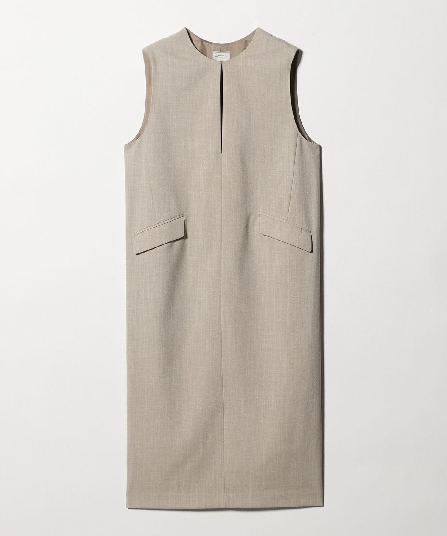 size SHORTあり］リネンライク キーネック ジャンパースカート