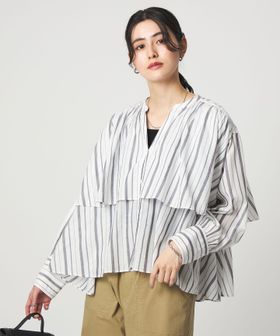 green label relaxing/［size SHORTあり］ボイル レイヤー ギャザー ブラウス/シャツ / ブラウス