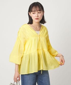 green label relaxing/ボイル 2WAY リボン ギャザー ブラウス/シャツ / ブラウス