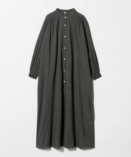 green label relaxing/ギャザー ソリッド シャツワンピース/ワンピース
