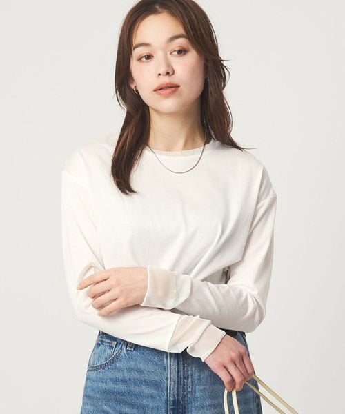 green label relaxing/ソデ チュール プルオーバー カットソー/Tシャツ / カットソー