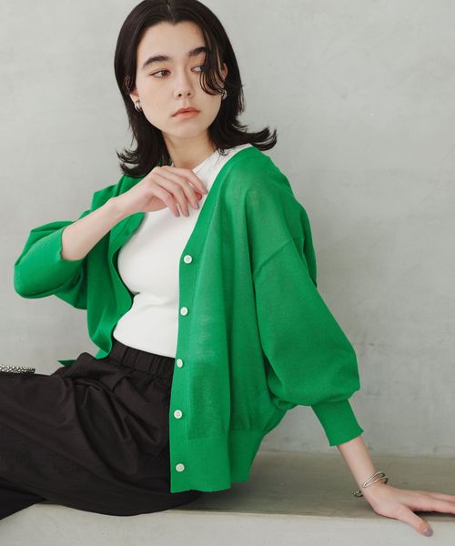 green label relaxing/【結論シリーズ】ビューティーネック2WAYカーデ ウォッシャブル/カーディガン / ボレロ