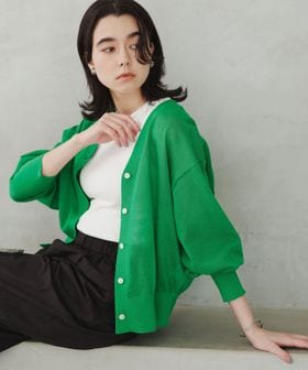 green label relaxing/【結論シリーズ】ビューティーネック2WAYカーデ ウォッシャブル/カーディガン / ボレロ