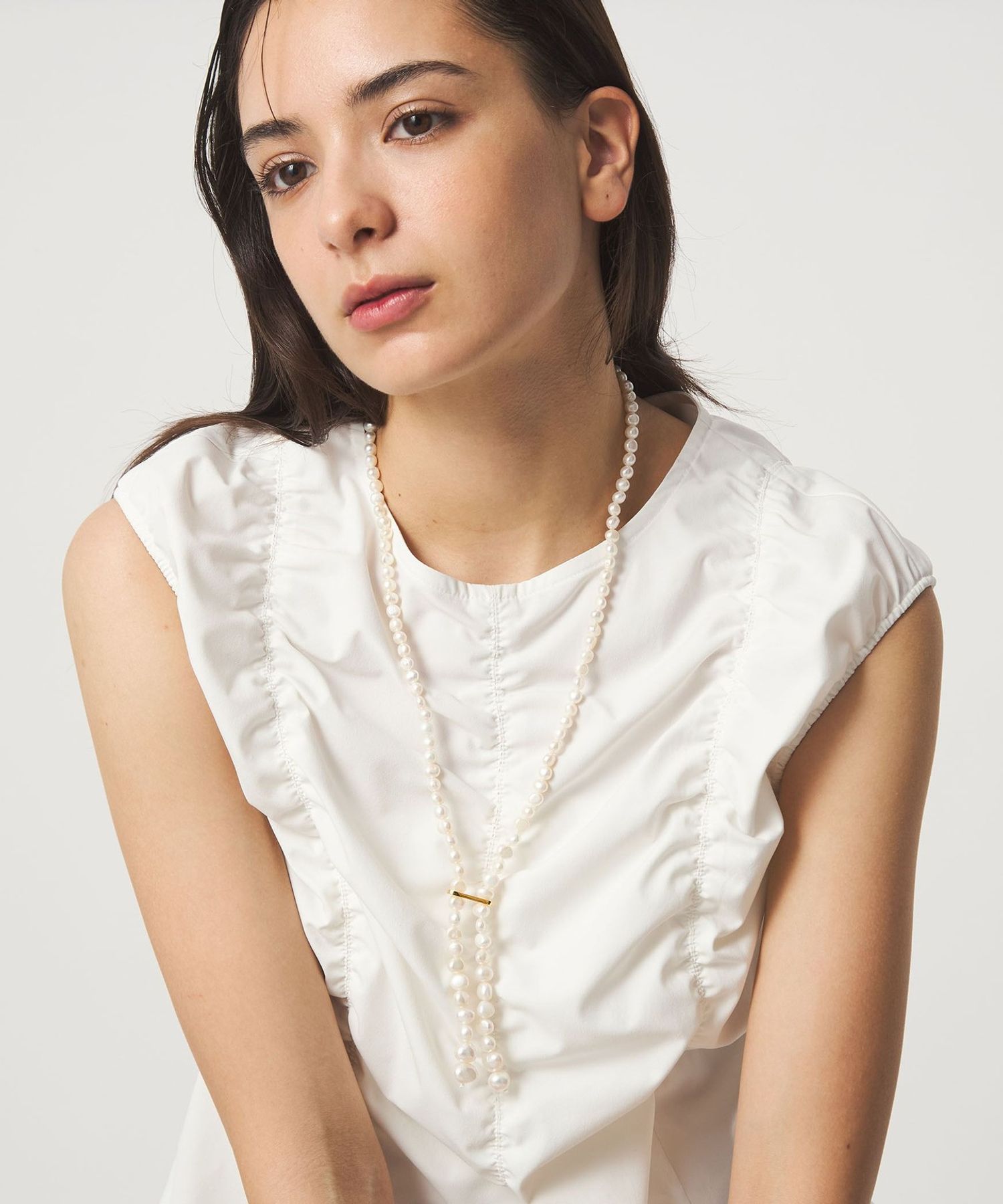 【即発送可能です！】ur urjewelry パールネックレス 淡水パール EO＞淡水パール ネックレス（80cm）