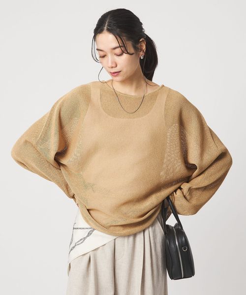 green label relaxing/ペーパー ニット プルオーバー ウォッシャブル/ニット / セーター