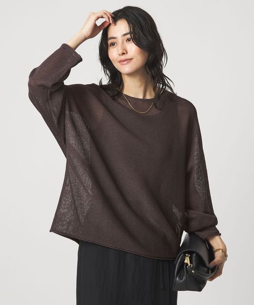 green label relaxing/ペーパー ニット プルオーバー ウォッシャブル/ニット / セーター