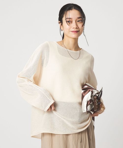 green label relaxing/ペーパー ニット プルオーバー ウォッシャブル/ニット / セーター