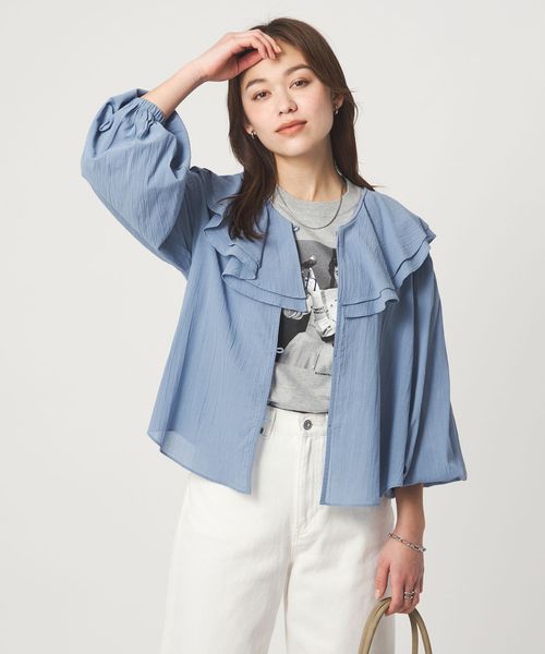 green label relaxing/100/2 ラッフルカラー ブラウス/シャツ / ブラウス