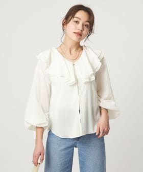 green label relaxing/100/2 ラッフルカラー ブラウス/シャツ / ブラウス