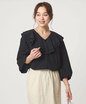 green label relaxing/100/2 ラッフルカラー ブラウス/シャツ / ブラウス