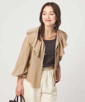 green label relaxing/100/2 ラッフルカラー ブラウス/シャツ / ブラウス