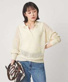 green label relaxing/ノットヤーン スキッパー プルオーバー ウォッシャブル/ニット / セーター