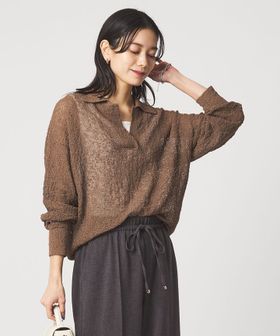 green label relaxing/ノットヤーン スキッパー プルオーバー ウォッシャブル/ニット / セーター