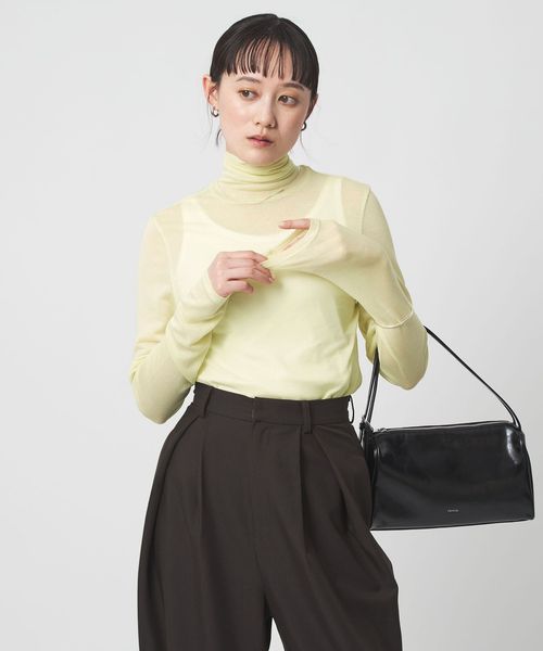 green label relaxing/レディ シアー タートルネック カットソー/Tシャツ / カットソー