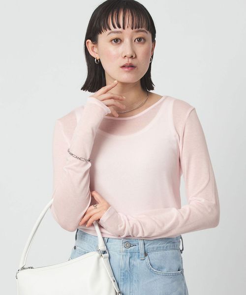 green label relaxing/レディ シアー クルーネック カットソー/Tシャツ / カットソー