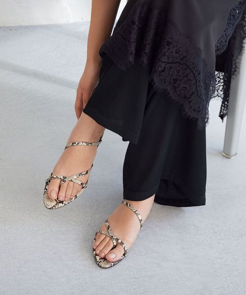 green label relaxing/ライン フラット サンダル/サンダル