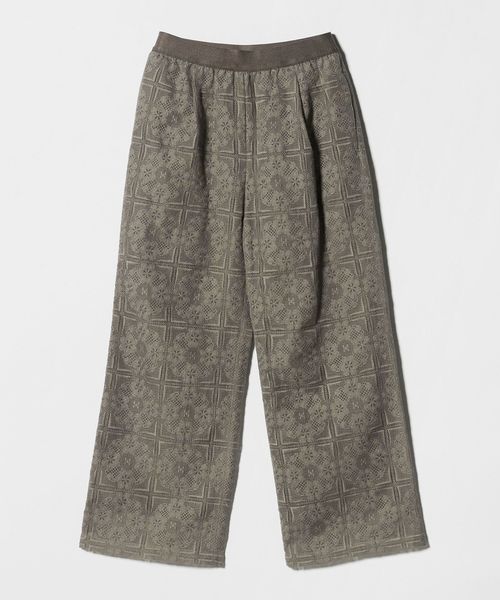 green label relaxing/シアー レース パンツ/イージーパンツ