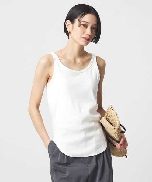 green label relaxing/ベーシック リブ タンクトップ/タンクトップ / キャミソール