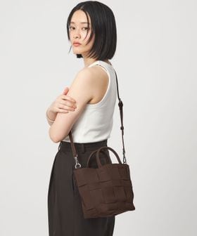 green label relaxing/2WAY 編込み 巾着 トートバッグ / ショルダーバッグ/ショルダーバッグ