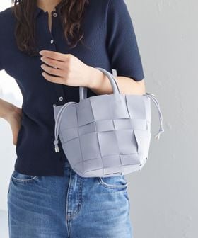 green label relaxing/2WAY 編込み 巾着 トートバッグ / ショルダーバッグ/ショルダーバッグ