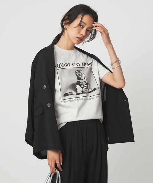 green label relaxing/【別注】＜SQUARE CATFILMS＞フォトプリント Tシャツ/Tシャツ / カットソー