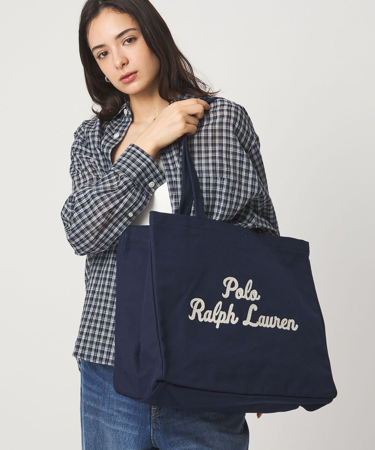 POLO RALPH LAUREN＞エンブロイダリー キャンバス トートバッグ