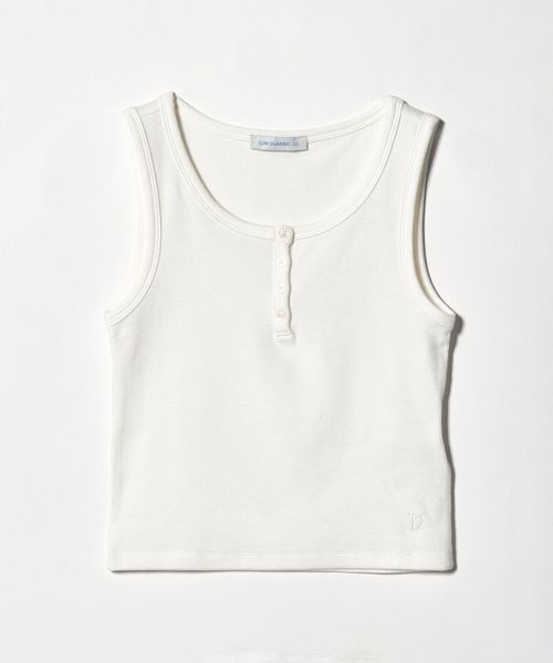 green label relaxing/＜LOW CLASSIC Lc＞ヘンリーネック ノースリーブ カットソー/Tシャツ / カットソー