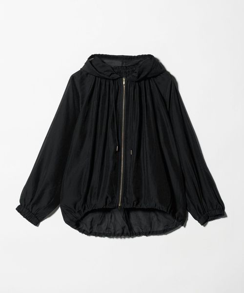 green label relaxing/シアー ギャザー フード ブルゾン/その他コート / ブルゾン