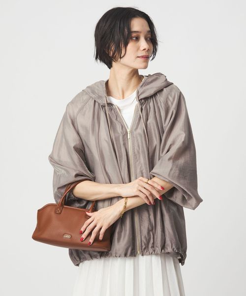 green label relaxing/シアー ギャザー フード ブルゾン/その他コート / ブルゾン