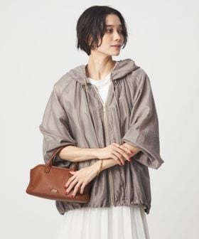 green label relaxing/シアー ギャザー フード ブルゾン/その他コート / ブルゾン