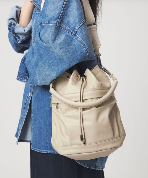 green label relaxing/【WEB限定】＜PARTE＞ポケットドロスト バッグ  はっ水/ショルダーバッグ