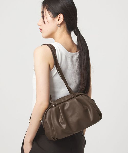 green label relaxing/＜PARTE＞2WAYギャザーボストンバッグ はっ水/ショルダーバッグ