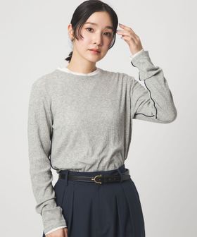 green label relaxing/【WEB限定】＜at ease＞シアーテレコ ロングスリーブ カットソー/Tシャツ / カットソー