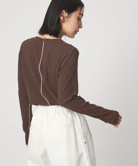 green label relaxing/【WEB限定】＜at ease＞シアーテレコ ロングスリーブ カットソー/Tシャツ / カットソー