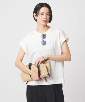 green label relaxing/グロッシー フレンチスリーブ Tシャツ 制菌/Tシャツ / カットソー