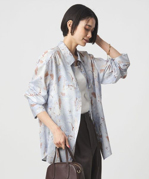 green label relaxing/マーブル プリント シャツ/シャツ / ブラウス